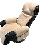 Alpenwolle Sesselschoner Relaxsessel Alpaca mit Taschen und Befestigung Überwurf Sitzauflage 100%...