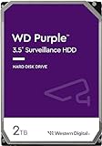 WD Purple interne Festplatte 2 TB (3,5 Zoll, Festplatte für Überwachungssysteme, 180 TB/Jahr...