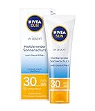 NIVEA SUN UV Gesicht Mattierender Sonnenschutz LSF 30 (50 ml), nicht fettende Sonnencreme für das...