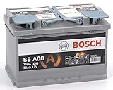Bosch S5A08 - Autobatterie - 70A/h - 760A - AGM-Technologie - angepasst für Fahrzeuge mit...
