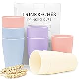 Bugucat Trinkbecher 8 er 280 ML, Wiederverwendbare Kaffeetassen Cup aus Gesunde PP, Unzerbrechlich...