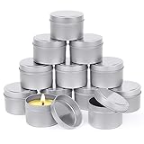 12er Kerzendosen mit Deckel 120 ml Leere Kerzenbehälter für die Kerzenherstellung...
