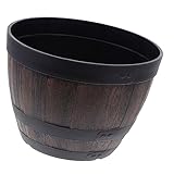 FUNOMOCYA Großer Pflanztopf Kunststoff mit Holzmaserung Retro Design Langlebiger Garten...