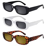 Heyu-Lotus 3 Stück Sunglasses Aesthetic, Sonnenbrille Damen, Sonnenbrille Damen Vintage Sunglasses...