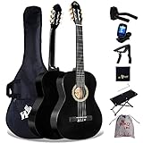 Winzz Konzertgitarre 4/4 Erwachsene, Klassische Gitarre Anfänger Set für Kinder ab 11+ Jahre -...