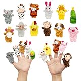 Wondora 12 Stück Fingerpuppen, Fingerpuppen für Kinder, Finger Plüschtier Kinder, Kleine Tier...