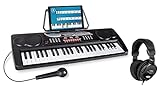 McGrey BK-4910BK Keyboard Set - Kinder Keyboard mit 49 Tasten - Einsteigerkeyboard mit 16 Sounds und...