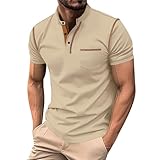 Yowablo Poloshirt Herren Tshirt Herren Poloshirts für Herren Herrenmode Frühjahr und Sommer,...