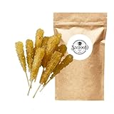 SIVIFOOD Kandiszucker Sticks mit Safran 10 Stück - goldener Kandis am Stiel für Tee Nabat Saffron...