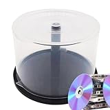 Transparente DVD-Box für DVDs, leerer Behälter mit Organizer-Säulen, transparenter Ständer mit...