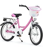 Bachtenkirch Qualitäts Kinderfahrrad 16 Zoll matt Pink Mädchen Kinderrad Fahrrad ab 4 Jahre