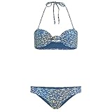 Knot Bandeau Matira Bikini-Set | Yellow Animal Blur