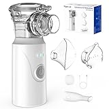 Nigecue Inhalationsgerät Tragbar Vernebler Set Leises Inhalator Verneblergerät mit Mundstück und...