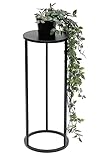 DanDiBo Blumenhocker Metall Schwarz Rund 50-70 cm Blumenständer Beistelltisch 96316 Blumensäule...