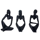 PIGPIGFLY DREI Leute Deko Figuren,Deko Wohnzimmer,Home Store Dekoration, Modern Abstract Kunst...