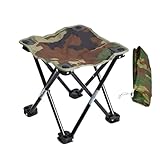 Klapphocker - Versenkbarer Nicht -Schlupfstuhl zum Angeln, Picknick, Garten, Wandern und Reisen |...