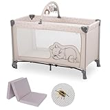 hauck Reisebett Dream N Play Go mit Matratze - faltbares Kinder Babyreisebett mit Tasche, Spielbogen...