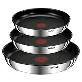 Tefal Ingenio Emotion Induktions-Kochgeschirr, 4-teilig, Edelstahl, stapelbar, Antihaftbeschichtung,...