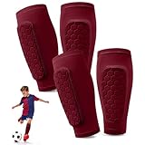 Pardofelis 2 Paar Schienbeinschoner Kinder Fussball, Schienbeinschoner Socken mit Wabenpads,...