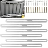 SHUESS 6er Befestigungsset für Zaunbriefkasten - 280x24,5x3mm Silber Doppelstabmattenzaun...