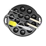 Correa 15-Loch-Gusseisen-Takoyaki-Pfanne Octopuses Kleine Backform Takoyaki Maker für...
