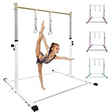 HomeSun Gymnastikstange für Kinder Robuste Kip Bar mit Ringen horizontale Turnreck für...