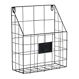 Wand-Zeitungshalter aus Metalldraht – -Organizer | Drahtkorb mit transparenter Front für...