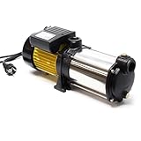 Wiltec Mehrstufige Kreiselpumpe 6600l/h 900W Förderhöhe 55m, Ansaughöhe 9m, 2850U/min,...
