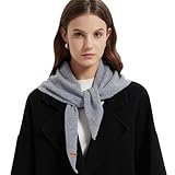 ACUSHLA Dreieckstuch aus Wolle Strick Dreieck Schal mit Reiskorn Strickmuster in Unifarben, Leichtes...