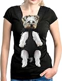 Puppy Sling Pet Dog Carrier Backpack Adjustable Dog Front Carrier, Legs Out Easy-Fit Dog Travel...