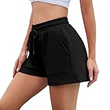 Irdcomps Kurze Hose Damen Shorts Sportshorts Jogginghose Kurz Baumwolle Laufhose Basketball Shorts...