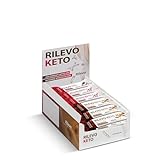 Rilevo Keto Protein Riegel mit Milchsäure-Geschmack Keks und Erdnüssen; komplettes Display mit 28...