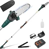Akku-Hochentaster, Elektro Hochentaster, Elektro Teleskop Astsäge Hochentaster, mit 20V 2,5Ah...