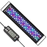 hygger Aquarium Beleuchtung, Aquarium LED Beleuchtung,Vollspektrum Aquarium Licht mit Monitor, 18W...