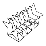LOORGVEL Metall Bücherregal Fünf Punkte Sternförmig Robust Organizer Für Bücher Magazine...