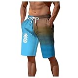 Generisch Badeshorts Herren Lang mit Taschen Sporthose Badehose Strand Shorts Freizeit Sport Kurz...