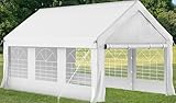 Homall Partyzelt 3x6 m,Metall Gestell Gartenzelt,Pavillon Wasserdicht 560g/m² PE-Plane,Zelt...