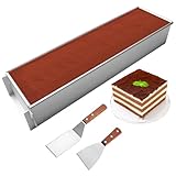 Backform Rechteckig Mousse, 40x10x6cm Backrahmen Rechteckig Verstellbar mit 2 Pfannenwender,...