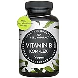 Vitamin B Komplex - 180 vegane Kapseln - 500µg Vitamin B12 - alle 8 B-Vitamine (B1, B2, B3, B5, B6,...