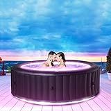 Miweba MSpa aufblasbarer Whirlpool mit Premium LED Beleuchtung - Outdoor Pool Aurora | Rund ⌀...