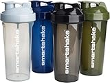 Smartshake Lite 4er-Pack Unisex Protein Shaker Flasche 600 ml | 20 oz – Fitness Shaker –...