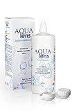 AQUA lens Kontaktlinsen Fluessigkeit (360 ml + Behälter) - Premium All-in-One Kombilösung für...