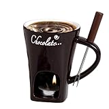 Generisch Keramik Schokoladen Fondue Set Teelicht - Butter Schmelztopf Mit Edelstahlgabel Für...