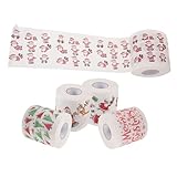 Beaupretty 5 Rollen Weihnachten Toilettenpapier Einweg Papierhandtuch Bedruckt mit Weihnachtskamin...
