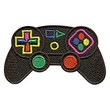 Gamepad – Controller – selbstklebende Rückseite – bestickter Patch/Abzeichen/Emblem