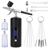 Tragbares Airbrush Set mit Kompressor, Kabelloses Airbrush-Kit, Wiederaufladbare USB Airbrush Kit,...