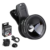 VOSSOT 2 in 1 Handy Objektiv Set, 0.45X Weitwinkel, 12.5X Makro, Universal Handy Kamera Objektiv mit...