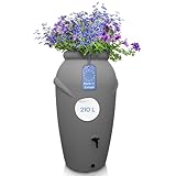 YourCasa Regentonne 210 Liter [Amphore Design] Regenfass Frostsicher aus Kunststoff -...