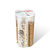 Yeswell 2.5L Luftdichte Vorratsbehälter, 4-Gitter Clear Vorratsdosen Frischhaltedosen Schüttdose,...