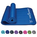 TJC Rutschfeste Yogamatte mit Tragegurt, Hochwertige Gymnastikmatte, Anti-Slip Yoga Matte Gepolstert...